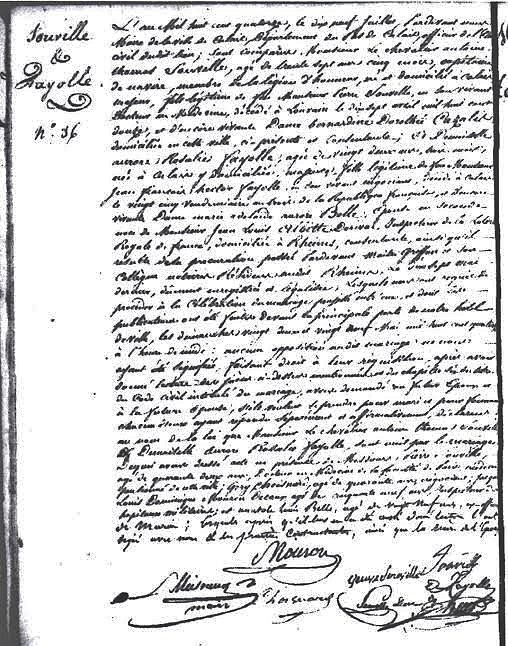 Tom souville acte de mariage