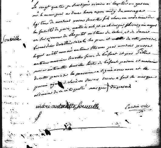 Tom souville acte de naissance